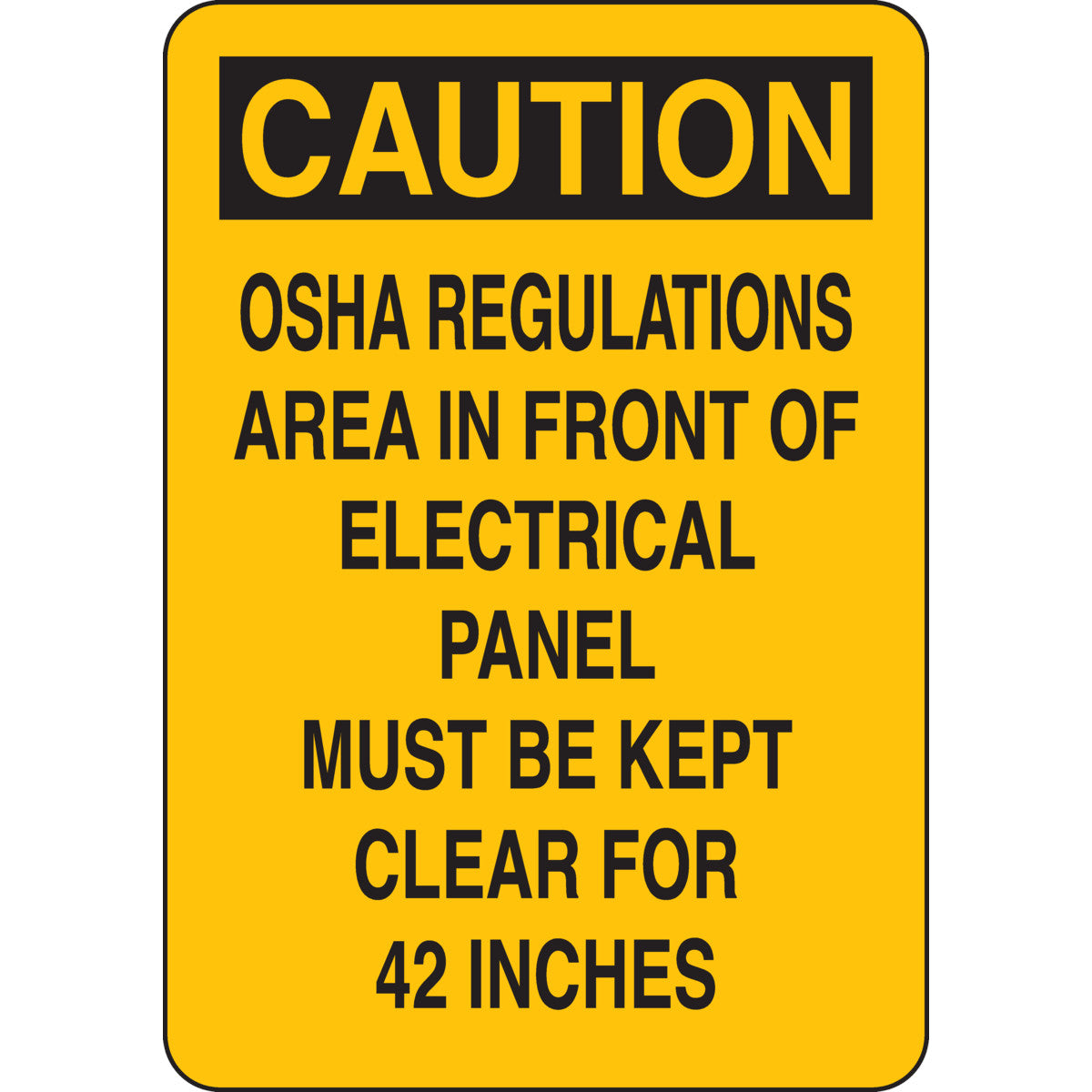 B401 10X7 BLK/YEL CAUTION OSHA