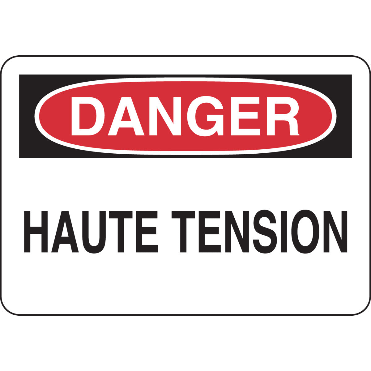 B401 7X10 BLK/RED/WHT DANGER HAUTE