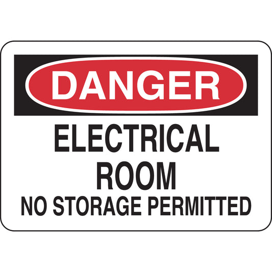 B302 7X10 BLK/RED/WHT DANGER ELECTRICAL