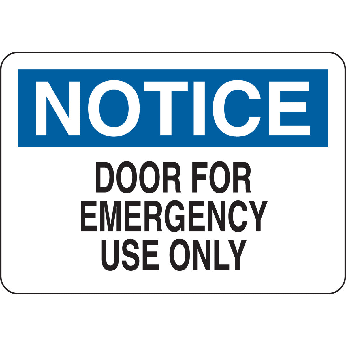 B555 7X10 BLK/BLU/WHT NOTICE DOOR