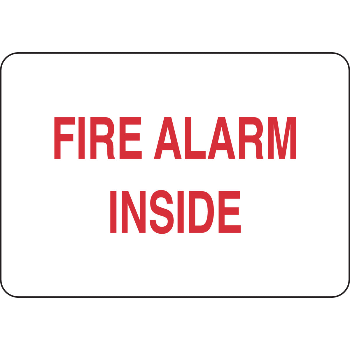 B302 7X10 RED/WHT FIRE ALARM INSIDE