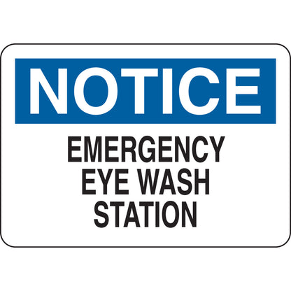 B555 7X10 BLK/BLU/WHT NOTICE EMERGENCY