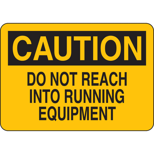 B401 7X10 BLK/YEL CAUTION DO NOT REACH