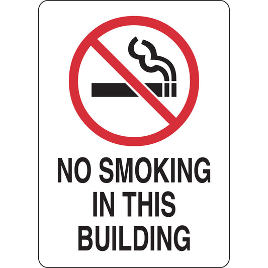 B401 10X7 BLK/RED/WHT NO SMOKING IN THIS