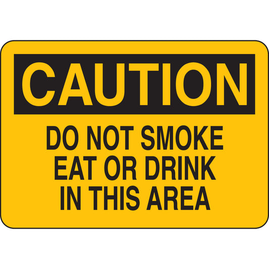 B401 7X10 BLK/YEL CAUTION DO NOT SMOKE