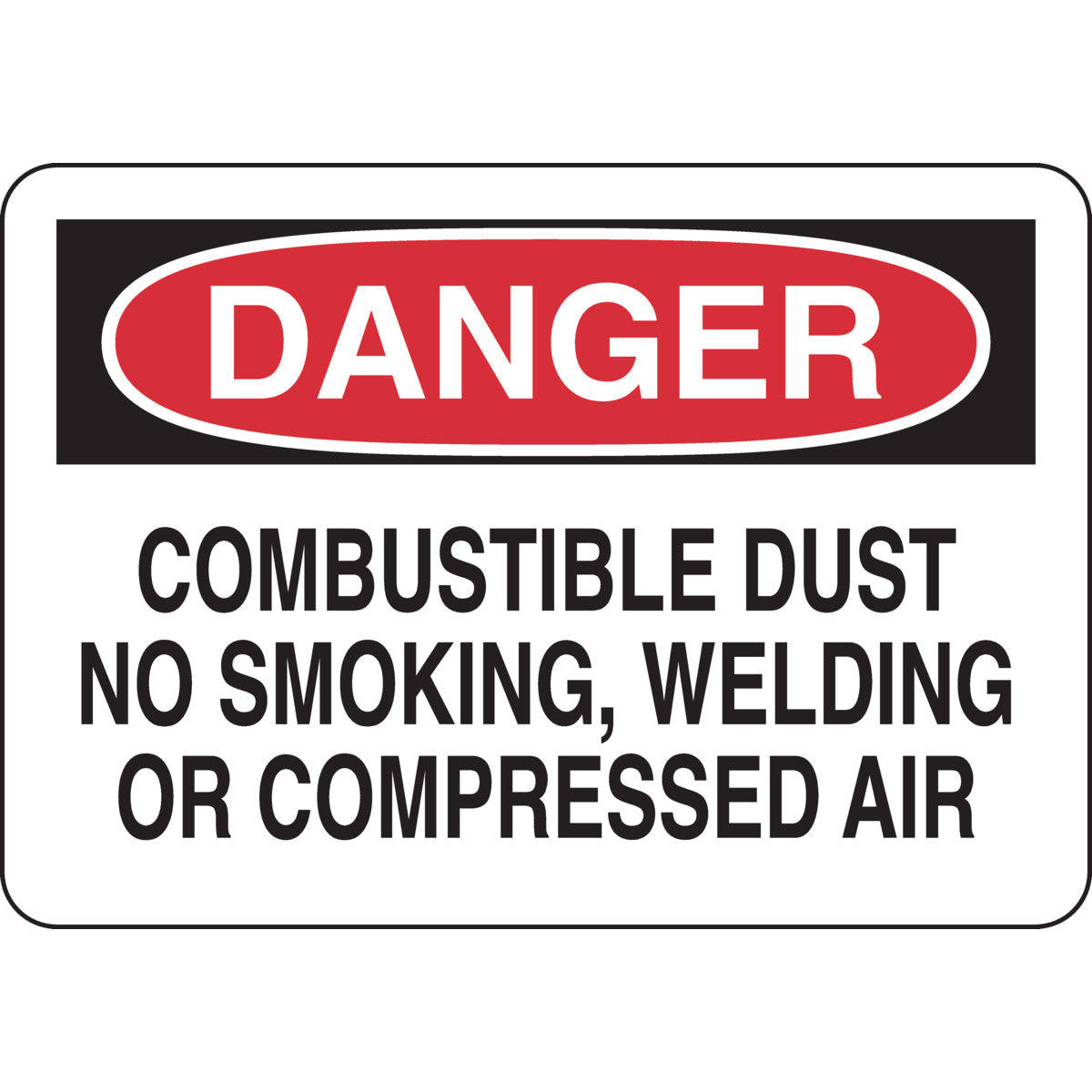 B401 7X10 BLK/RED/WHT DANGER COMBUSTIBLE