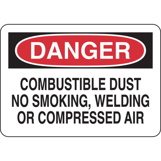 B401 7X10 BLK/RED/WHT DANGER COMBUSTIBLE
