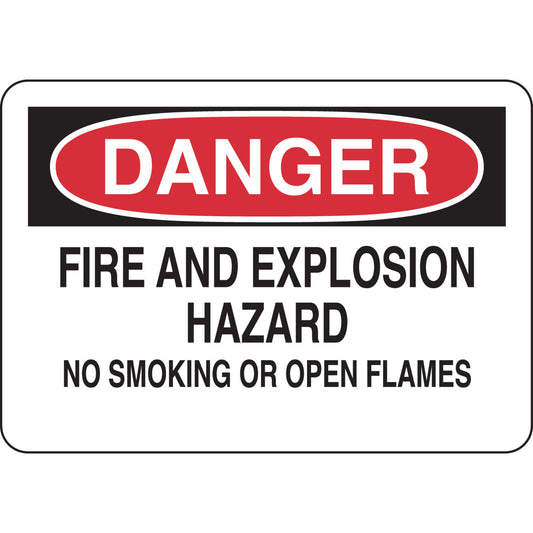B401 7X10 BLK/RED/WHT DANGER FIRE AND