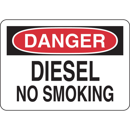 B401 7X10 BLK/RED/WHT DANGER DIESEL NO