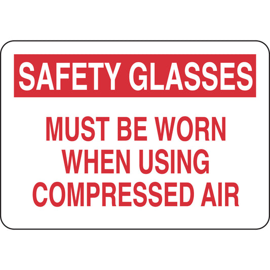 B302 7X10 RED/WHT SAFETY GLASSES MUST BE