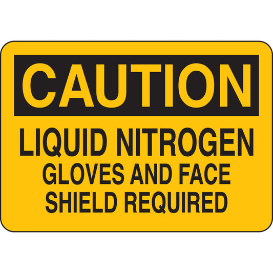 Sgn B555 7X10 BK/YL CAUTION LIQUID