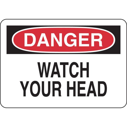 B302 7X10 BLK/RED/WHT DANGER WATCH YOUR