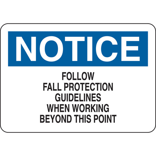 B401 7X10 BLK/BLU/WHT NOTICE FOLLOW FALL