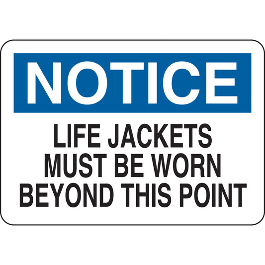 B401 7X10 BLK/BLU/WHT NOTICE LIFE