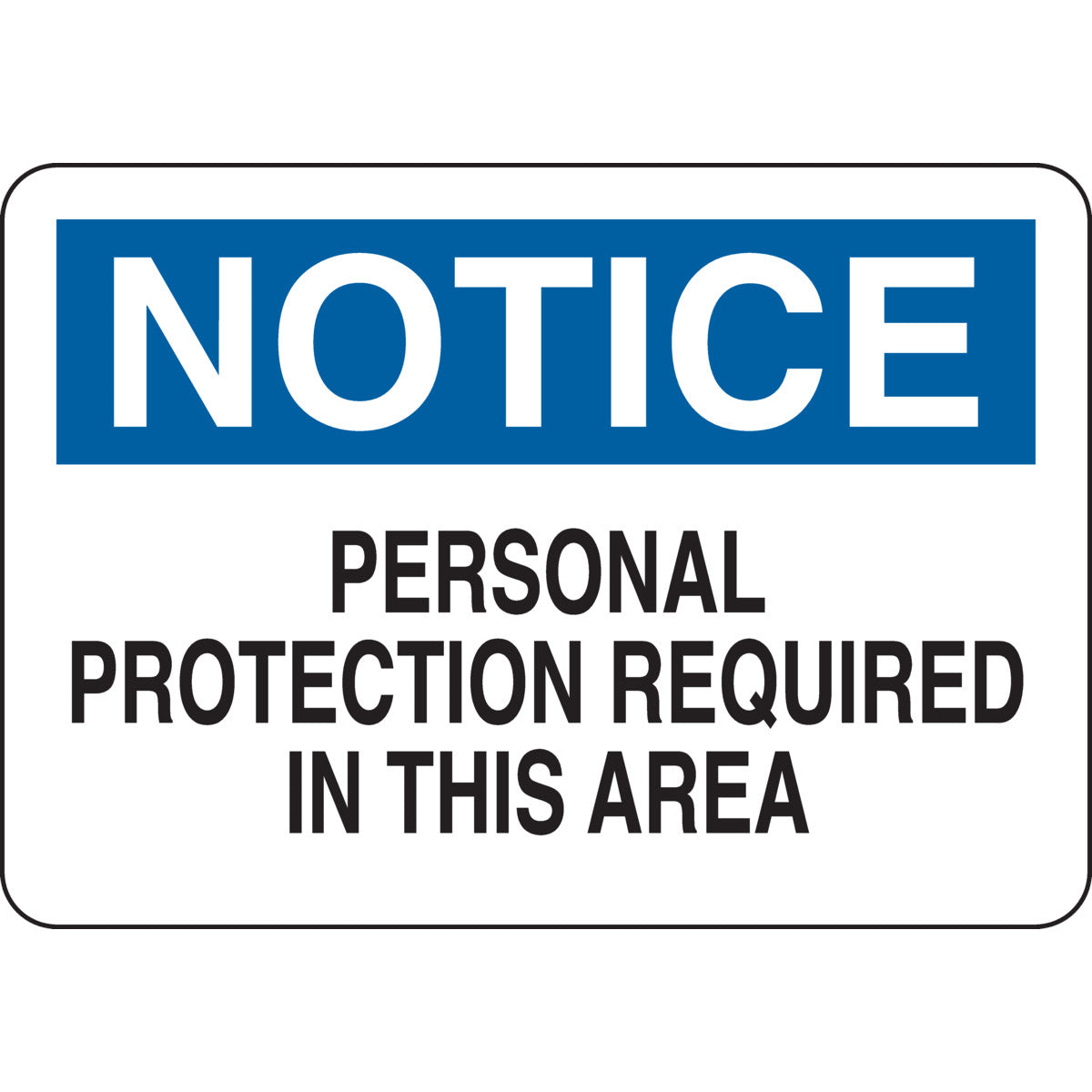 B302 7X10 BLK/BLU/WHT NOTICE PERSONAL