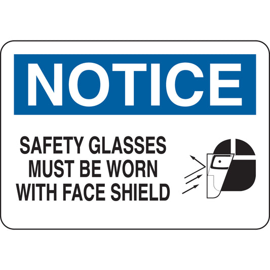 B401 10X14 BLK/BLU/WHT NOTICE SAFETY