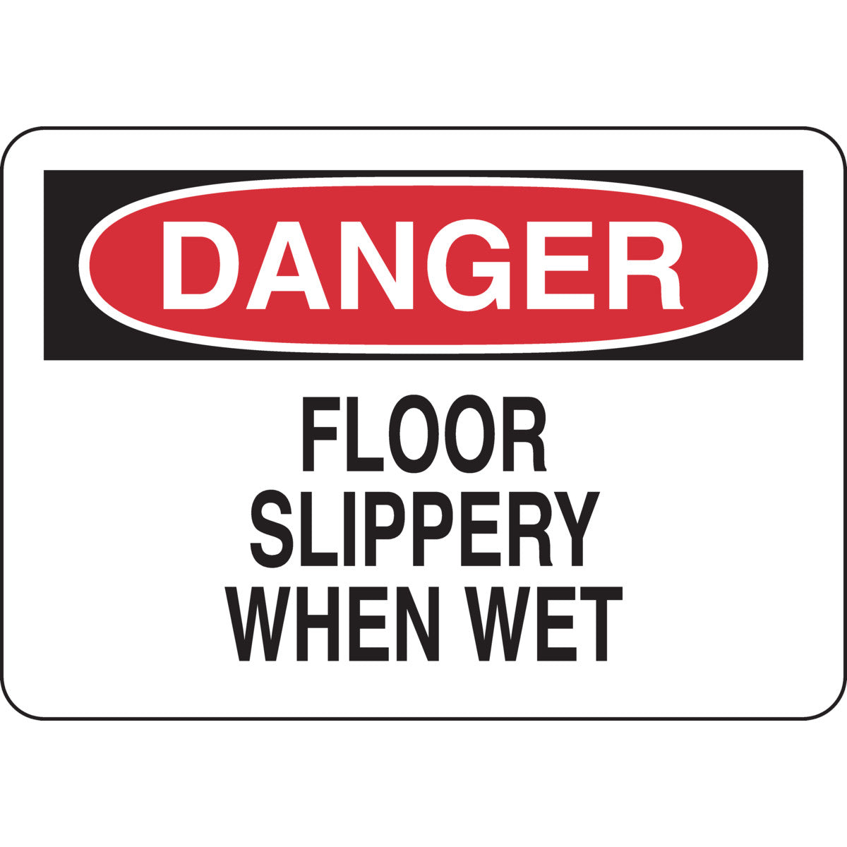 B555 10X14 BLK/RED/WHT DANGER FLOOR