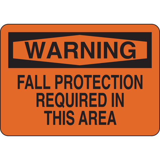 B401 7X10 BLK/ORG WARNING FALL