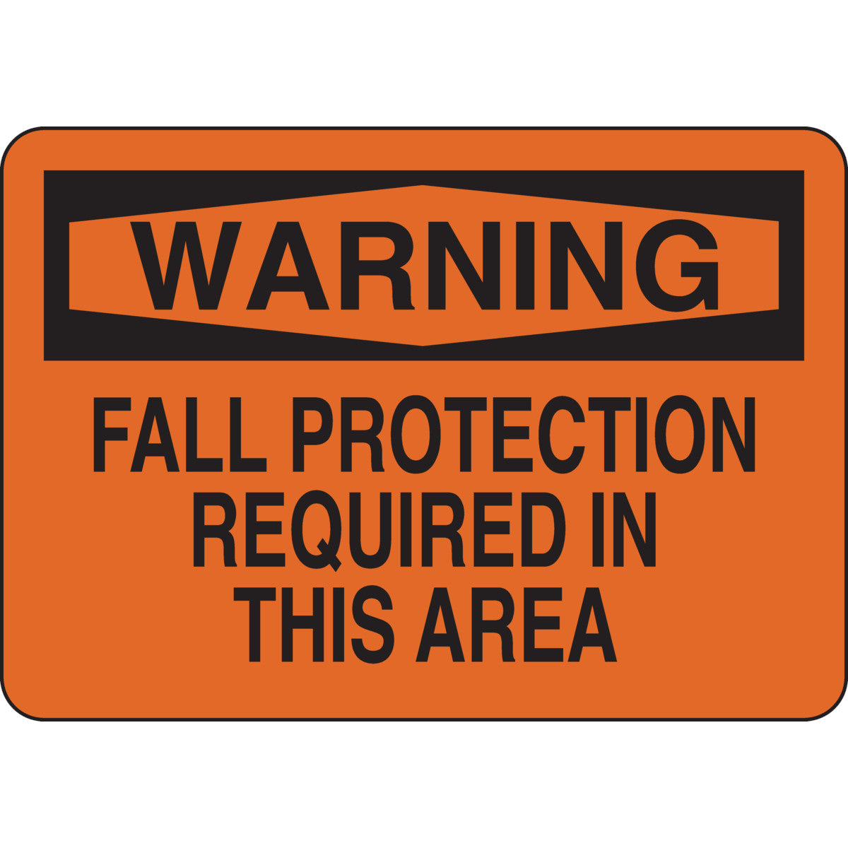 B302 7X10 BLK/ORG WARNING FALL