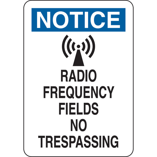 B401 10X7 BLK/BLU/WHT NOTICE RADIO