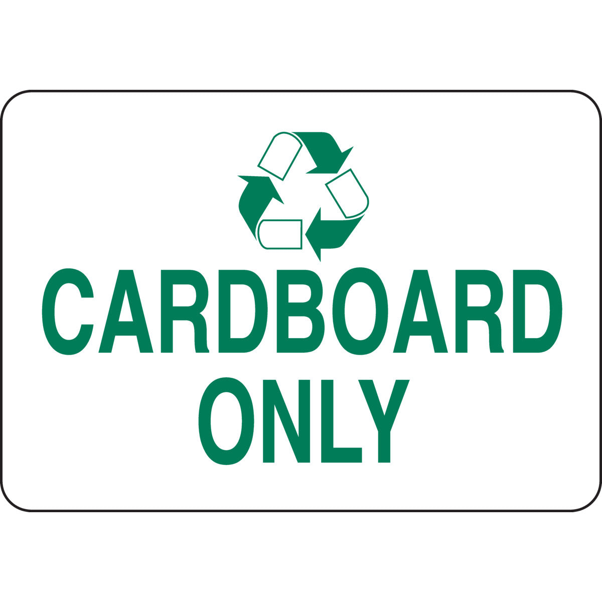 B302 7X10 GRN/WHT CARDBOARD ONLY