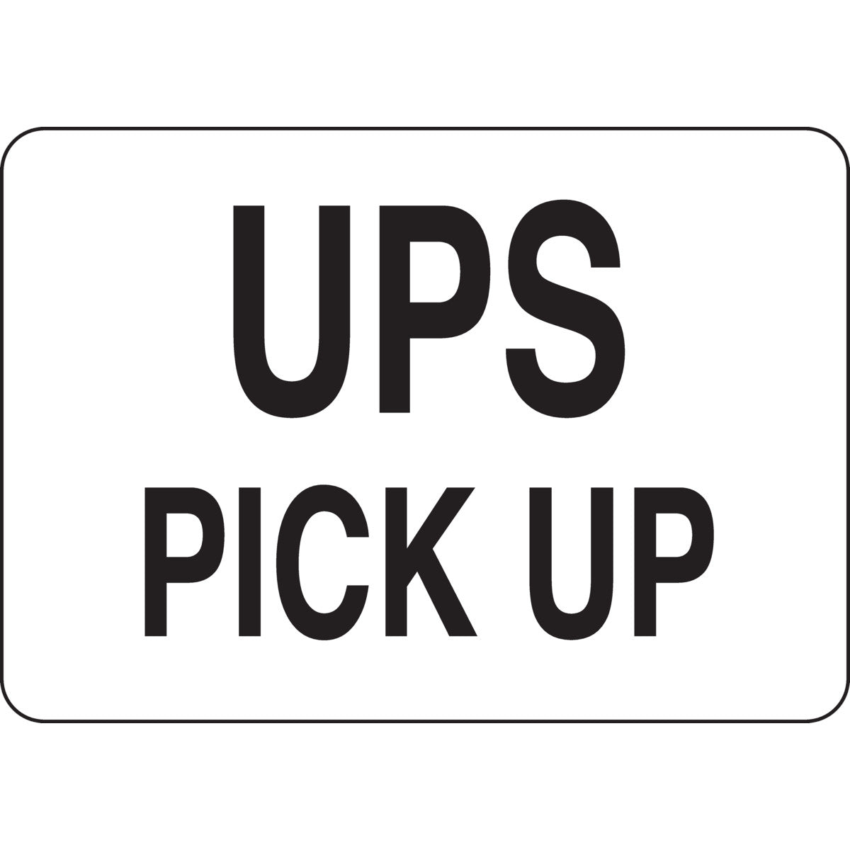 B401 7X10 BLK/WHT UPS PICK UP