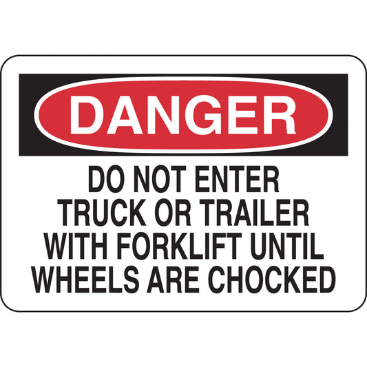 B555 7X10 BLK/REDWHT DANGER DO NOT ENTER