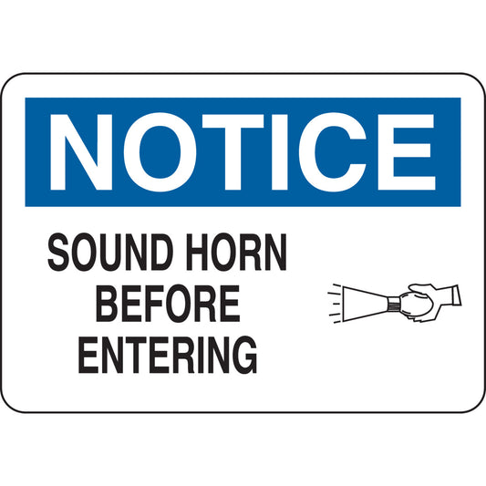 B401 10X14 BLK/BLU/WHT NOTICE SOUND HORN