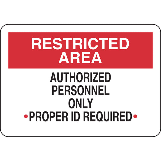 B302 7X10 BLK/RED/WHT RESTRICTED AREA
