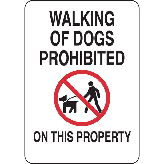 B555 10X7 BLK/WHT WALKING OF DOGS