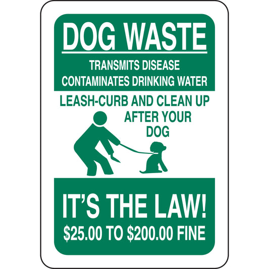 B302 10X7 GRN/WHT DOG WASTE TRANSMITS