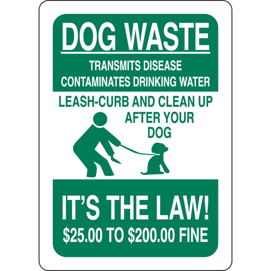 B401 14X10 GRN/WHT DOG WASTE TRANSMITS