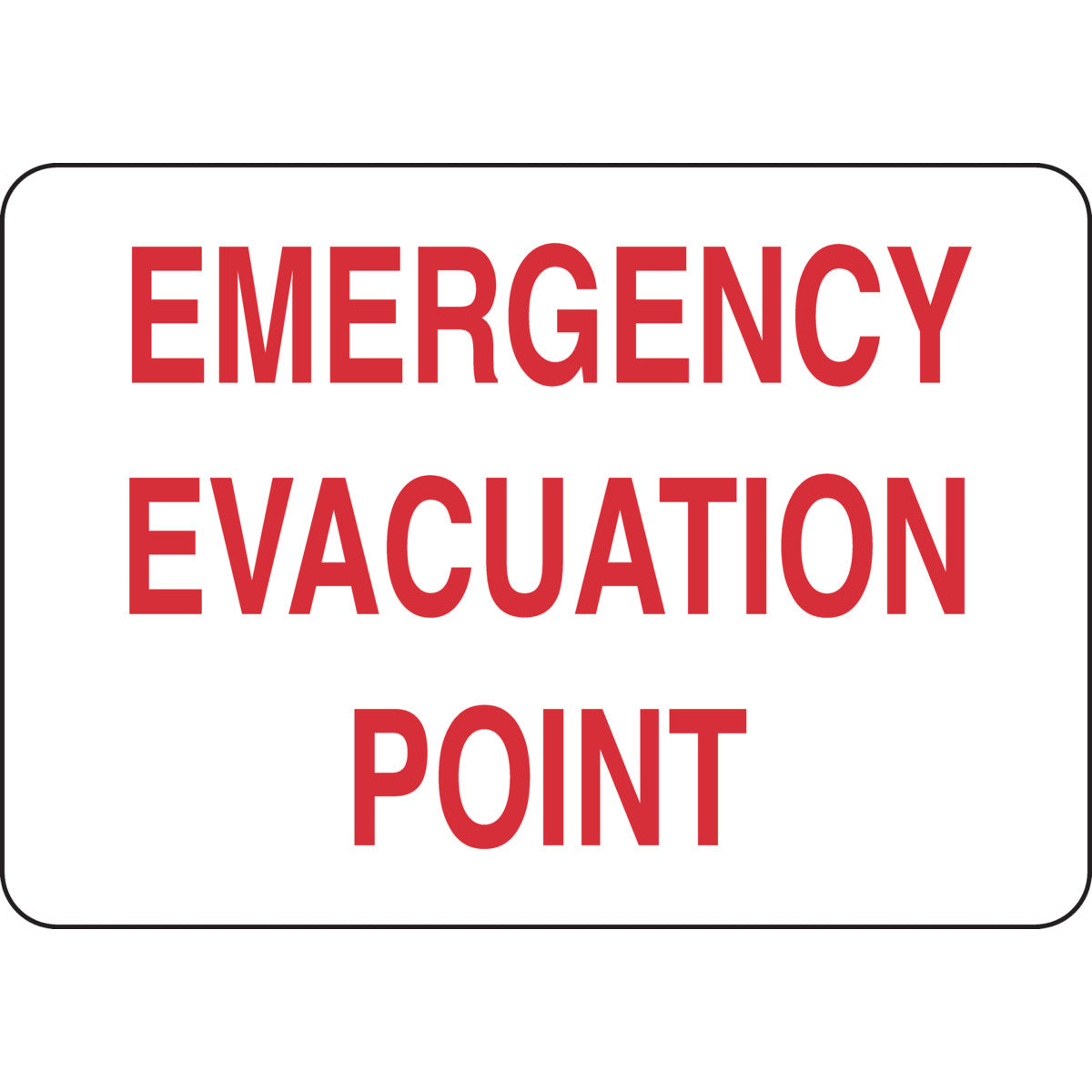 B302 7X10 RED/WHT EMERGENCY EVACUATION
