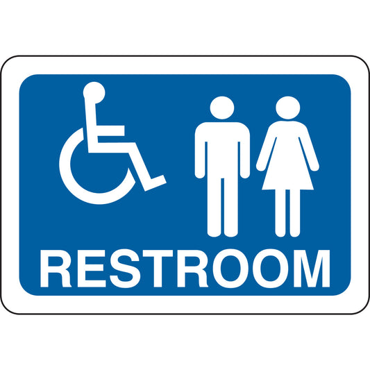 B401 7X10 WHT/BLU RESTROOM