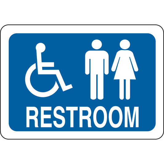 B302 7X10 WHT/BLU RESTROOM