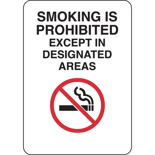 B401 14X10 BLK/RED/WHT SMOKING IS PROHIB