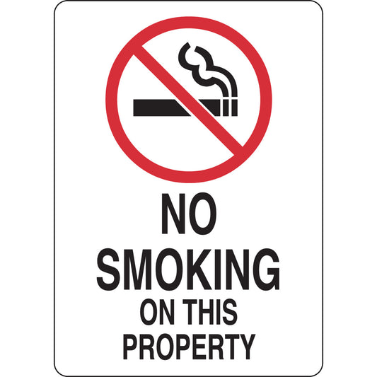 B401 14X10 BLK/RD/WHT NO SMOKING ON THIS