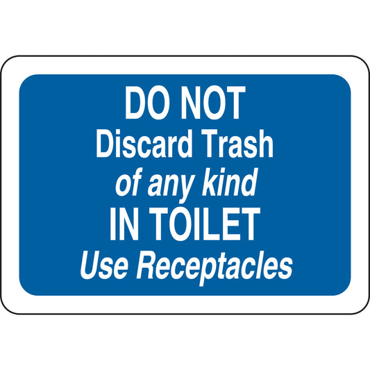 B401 7X10 WHT/ BLU DO NOT DISCARD TRASH