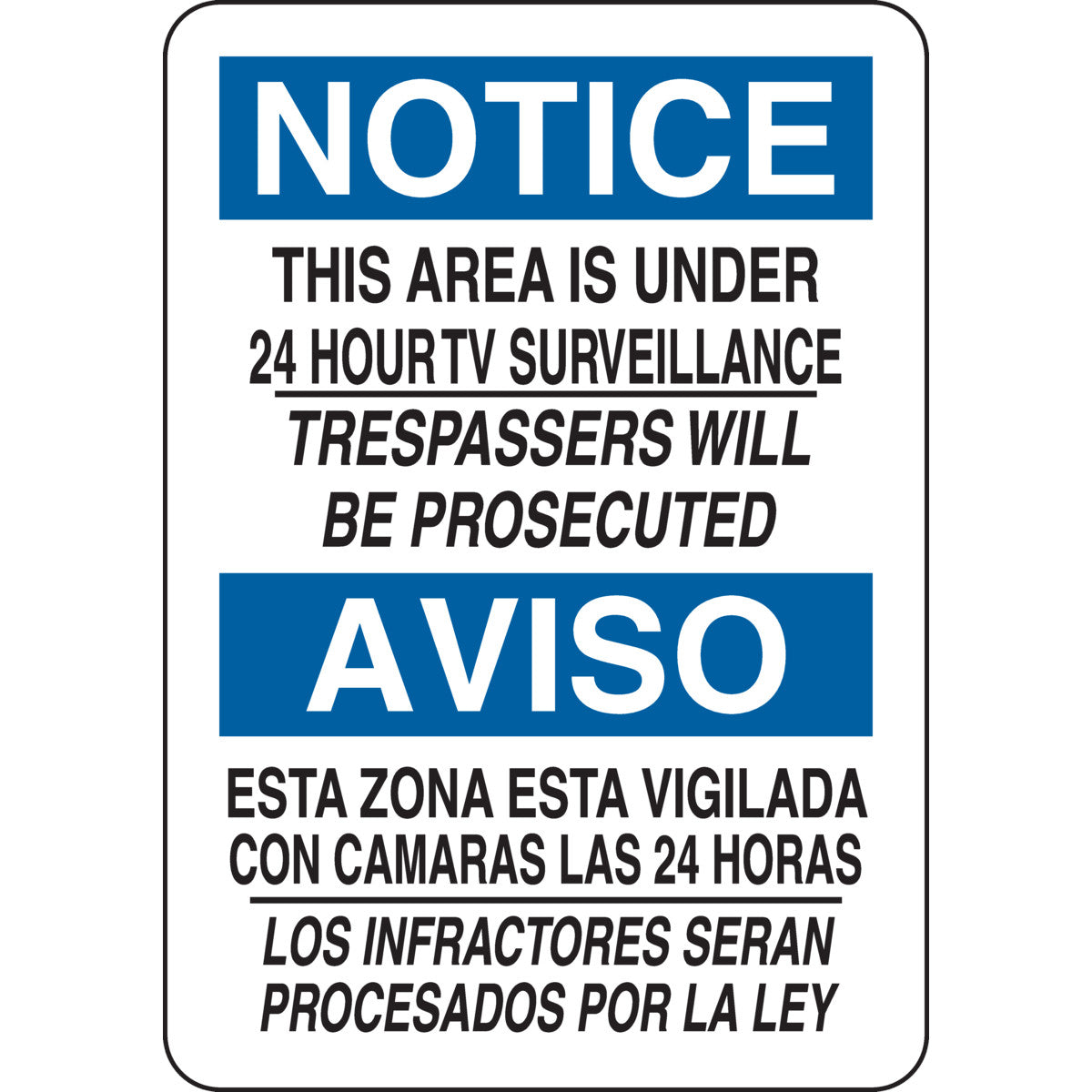 B401 10X7 BLK/BLU/WHT BILING/NOTICE AREA