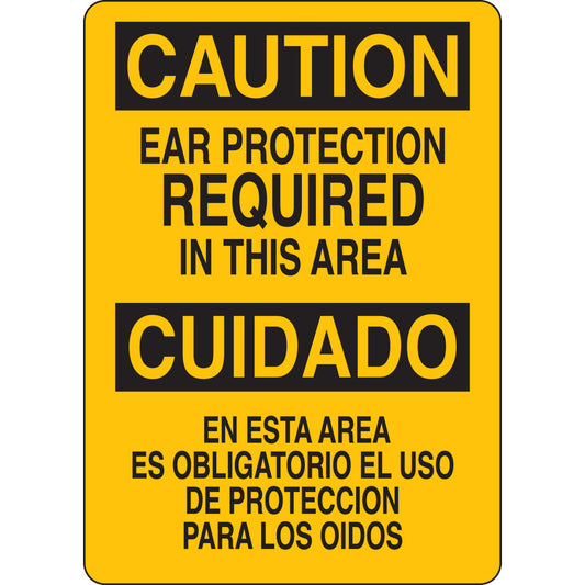 B302 10X7 BLK/YEL BILING/CAUTION EAR