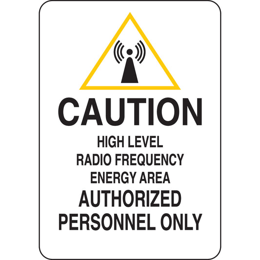 B401 10X7 BLK/YEL/WHT CAUTION HIGH LEVEL