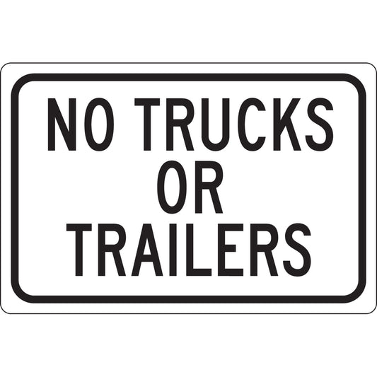 B302 12X18 BLK/WHT NO TRUCKS OR TRAILERS