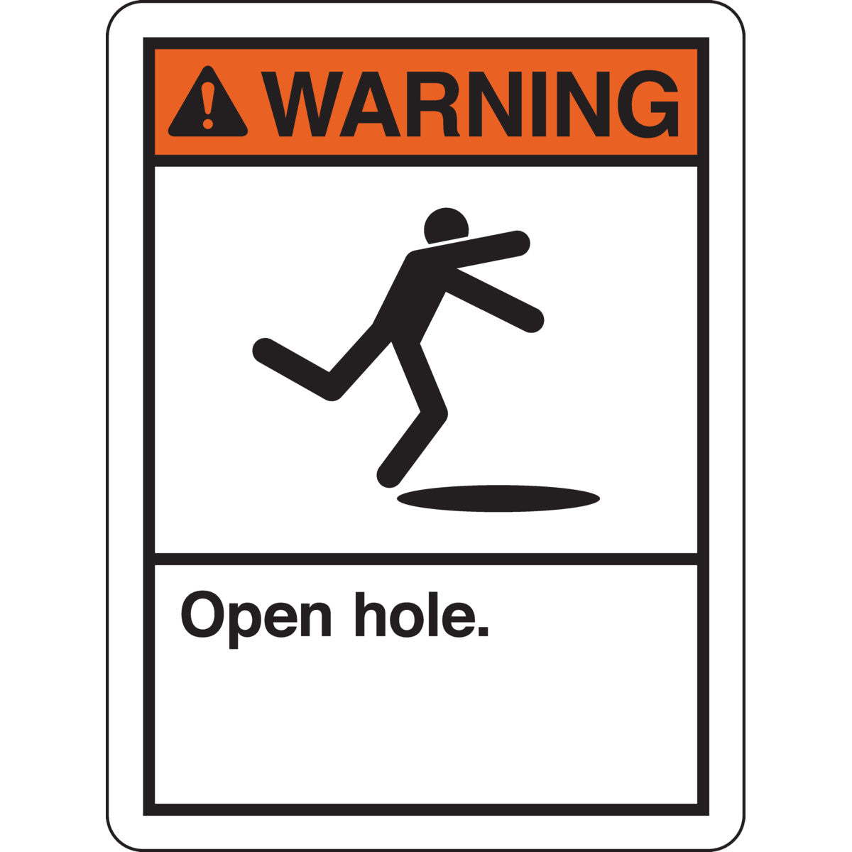 B302 SAFETY SIGNS BLK/ORG/WHT