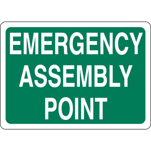 B555 10X14 WHT/GN EMERGENCY ASSEMBLY PT