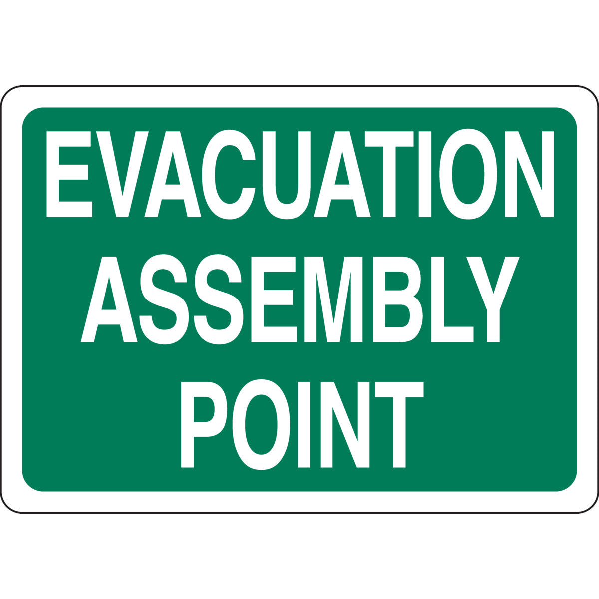 B401 10X14 WHT/GN EVACUATION ASSEMBLY PT