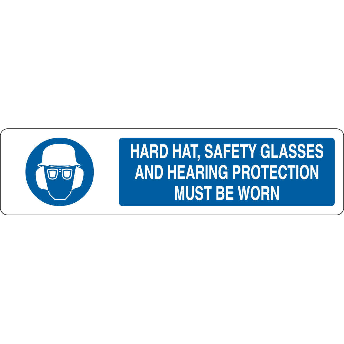 B-401 6X23.875 BLU/WHT HARD HAT, SAFETY