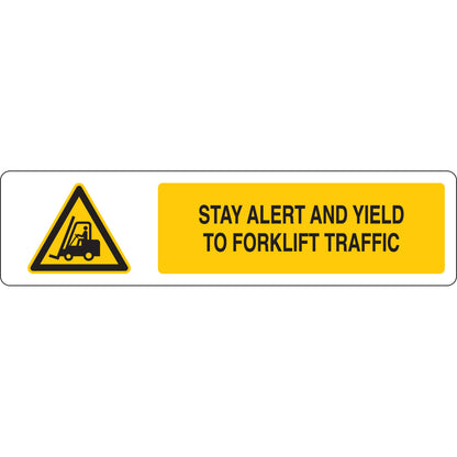 B555 6X23.875 YEL/BLK/WHT STAY ALERT