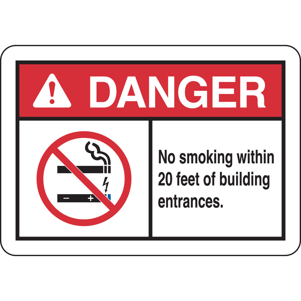 B-401 7X10 NO SMOKING WITHIN 20 FT