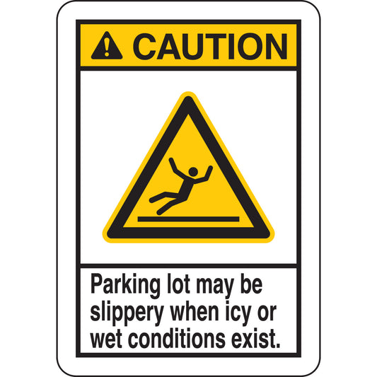 B302 10X7 ANSI BLK,YEL/WHT PARKING LOT