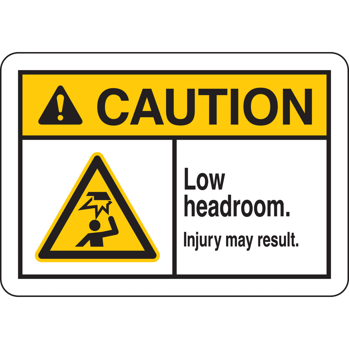 B401 7X10 ANSI BLK,YEL/WHT LOW HEADROOM